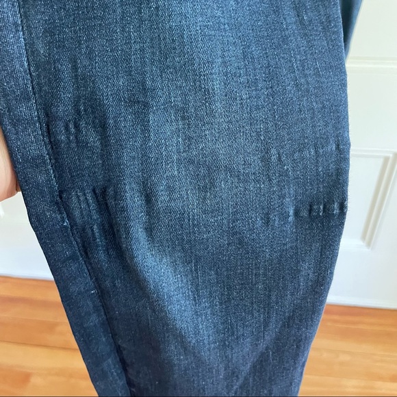 Joe’s High Rise Skinny Ankle Jeans. “Shark Bite” Hem. Size 27. Dark Blue. - Picture 6 of 10